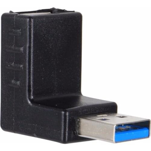 USB 3.0 A Male to Female Adapter Extension 90 Degree Right Angle Adapter Plug with Female End Points Upward GDeals