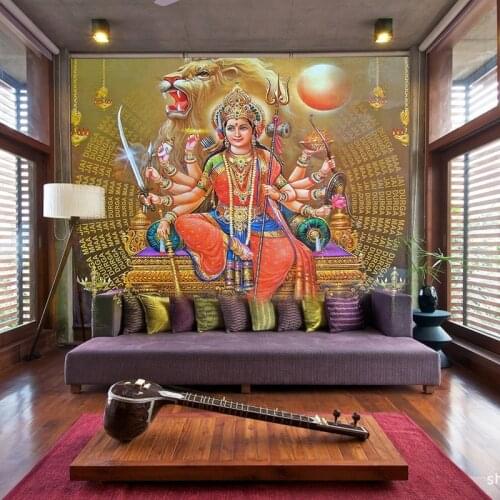 Beibehang custom papel de parede para quarto em 3d Southeast Asia Thailand and India yoga Hindu god statues mural wallpaper roll
