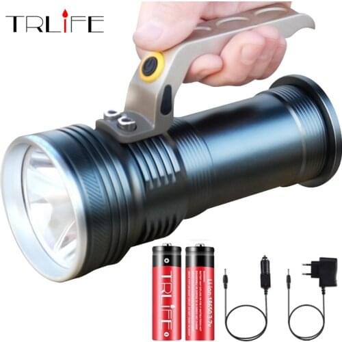 Super Long range Portable Searchlight LED Flashlight R5 LED Waterproof Rechargeable Fishing Camping LED light for Travelling
