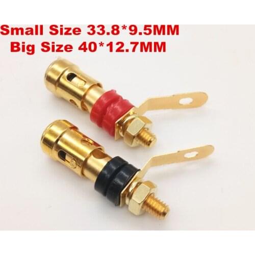 Gold-plated push-type large spring terminal Audio speaker amplifier spring self-locking socket terminal Adapter Binding Post
