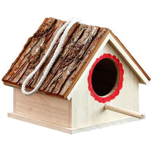 Bird House Creative Wooden Birdhouses Nest For Dove Finch Wren Sparrow Small Animal Hummingbird Cute Bird House New Arrival