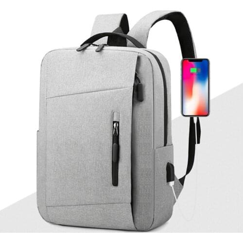 Mens Laptop Business Backpack Anti Theft Waterproof Boys School Travel USB Backpack For Teenager With Charging