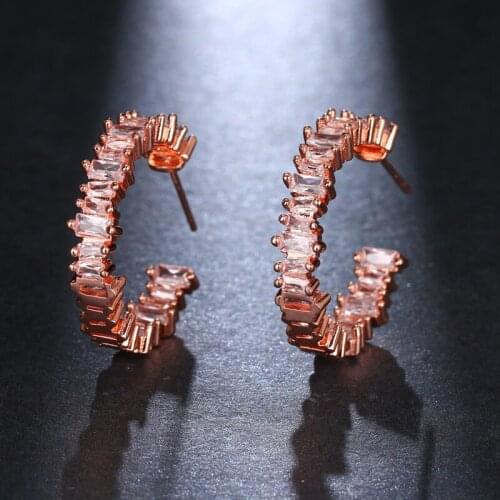 Bettyue New Fashion Personality Jewelry Three Color Dazzling CZ Earring For Women&Girls Brilliant Ornament In Wedding Party