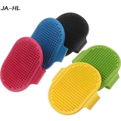 Pet Dog Cat Bath Brush Comb Rubber Glove Hair Grooming Massaging Hair Fur Grooming Massaging 26*12.5*1.3cm