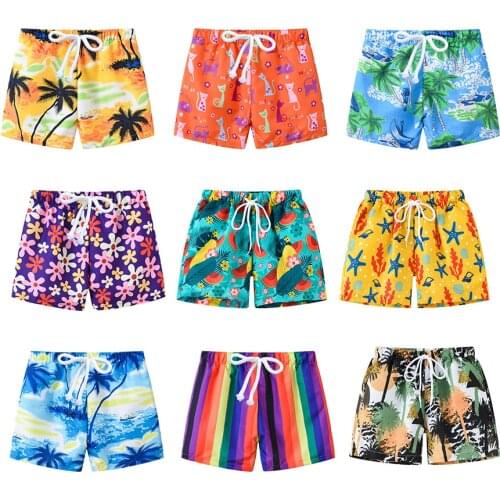 2-10 Yrs Boys Girls Shorts Summer Teen Boys Swimming Shorts Kids boys shorts Children Pants Print Panties Beach Holiday Shorts