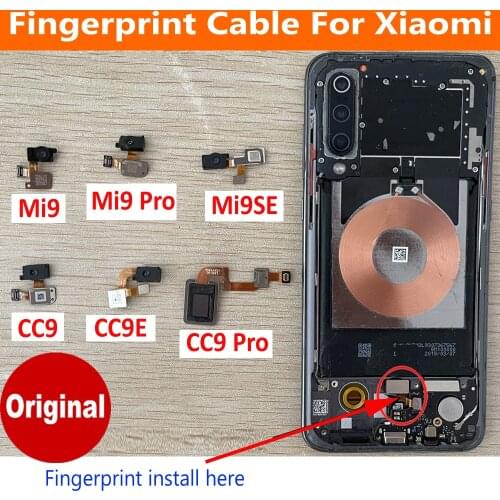 Original Touch ID Fingerprint For Xiaomi Mi9 Mi9Pro Mi 9 SE 9SE CC9 CC9E CC9Pro Mi 9T Pro Home Button Scanner Sensor Flex Cable