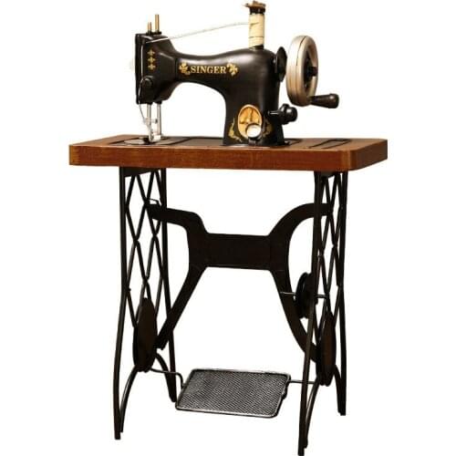 Vintage Iron Sewing Machine Model Clothing Shop Window Ornaments Old Object Decoration Creative Crafts