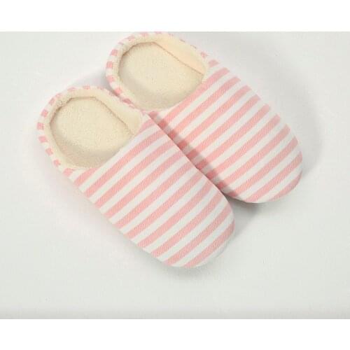 Slipper Shoes Womens Men Home Fluffy House Winter Warm Warm Striped Indoors Anti-slip kapcie pantuflas zapatos de mujer HOT 2