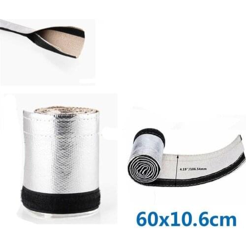 60X10.6cm Metallic Heat Shield Sleeve Insulated Wire Hose Cover Wraps Loom Tube High Temperature Resistant Car Accessories Auto