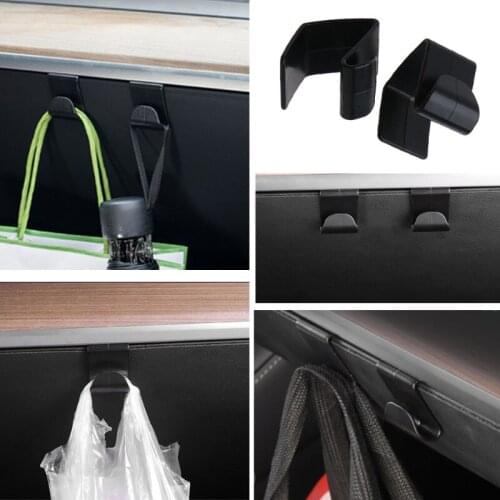 D7YA Universal ABS Car Front Glove Box Hook Holder Compatible with Model 3/Y Anti Swinging Bag Holder