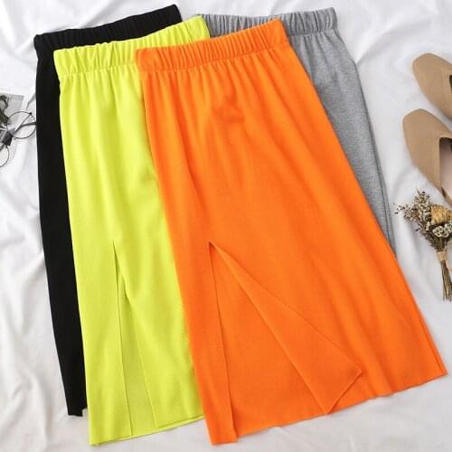 YI SI FU Knitted Pencil Skirts