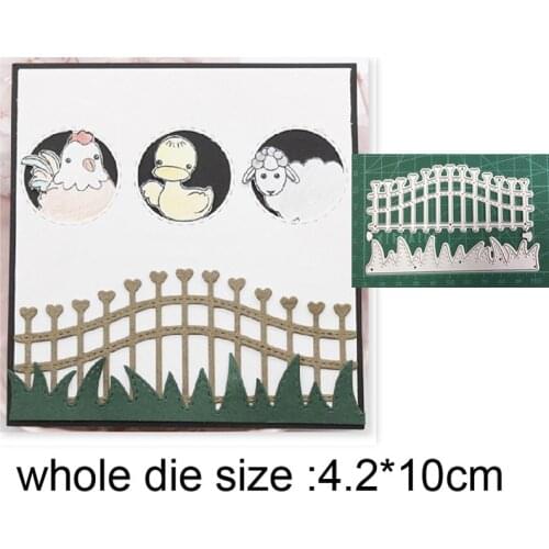 Fence Lawn Grass Metal Cutting Dies Embossing Die Cut Mold Scrapbooking dies Paper Craft Knife Mould Blade Punch Stencils dies