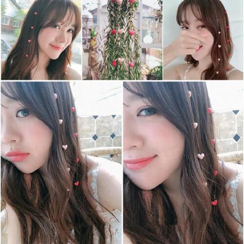 Bridal Fashion heart Invisible Hair Clip Bridesmaid Sweet Wedding girls Hairpin rope love Hair Accessories tress braids tool