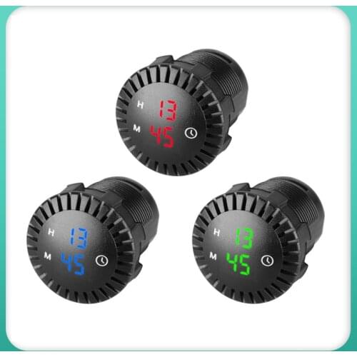 LED Clock Charger 12V 24V Time Car motorcycle For Car RV Yacht Clocker Socket Timer Electronic Tool Accessories Interior