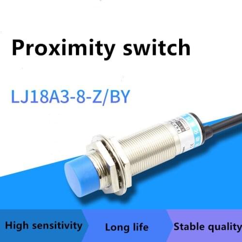 1pcs LJ18A3-8-Z/BY DC6-36V 3 wires PNP Normally open 8mm distance M18 Inductive proximity switch sensor