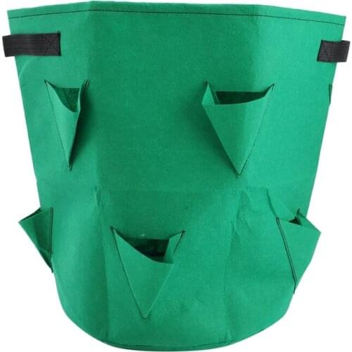 10 Gallon Strawberry Planting Bag Home Garden Tools Potato Vegetable Jardin Seedling Grow Bags Round Felt Flower Planter-ABUX