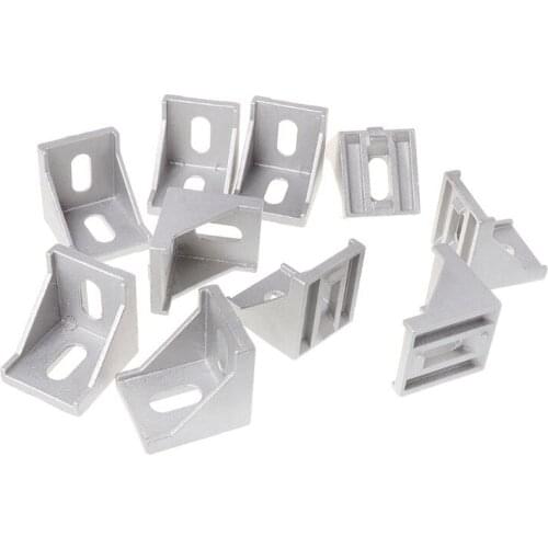 10Pcs/Set 4040 Fasten Fitting Angle 40x40 L Connector Aluminum Corner Bracket Joint Brace