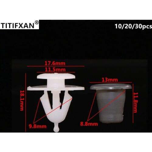 30PCS 20PCS 10PCS Car Trim Panel Clip Mount Grommet Seat plastic fastener For VW Golf Jetta Passat Scirocco 357853575 191853585A