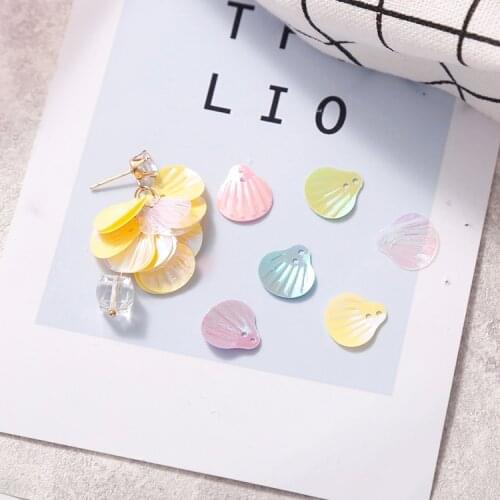 450pcs 13mm Large Shell Sequins Loose PVC Sequins for Crafts DIY Clothing Earring Accessories Mix AB Multi Colors Spangles