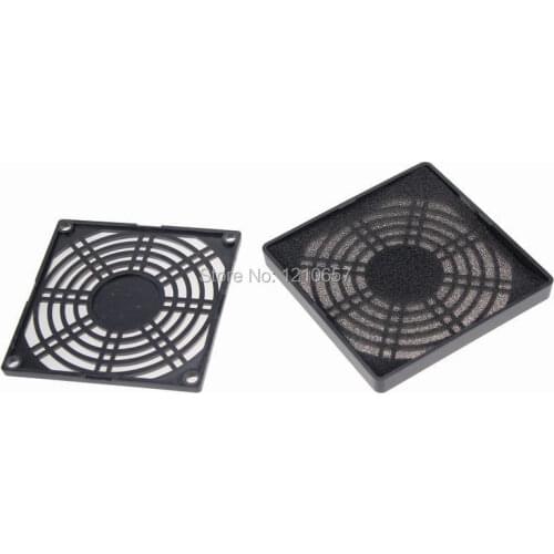 5 Pieces LOT Guard Black Plastic Dustproof Filterable 90mm Computer Fan Filter