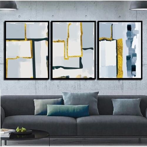 Abstract Lines Ink Nordic Style Canvas Painting Print Poster Modern Art Print Wall Pictures for Living Room B5136
