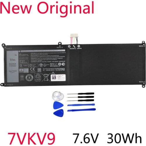 7.6V 30Wh 7VKV9 9TV5X Original Laptop Battery For DELL Latitude XPS 12 7000 7275 9250 Notebook Battery
