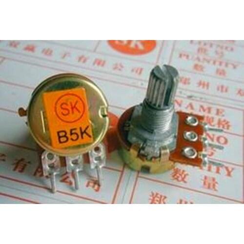 Free Shipping!! 3pcs WH148 single joint / amplifier volume potentiometer / potentiometer B5K-15mm /Electronic Component