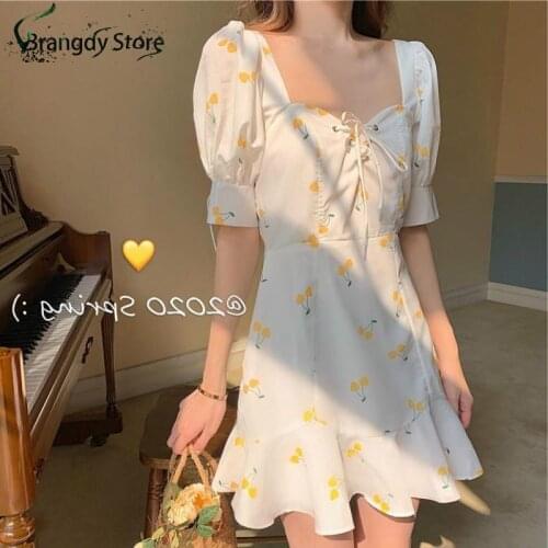 Free Shipping Products From Vintage Cottagecore Aesthetic Dress Harajuku Dresses For Women Casual Kobieta Sukienka