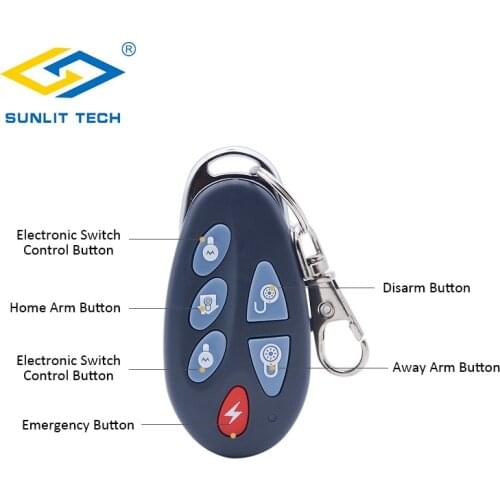 Focus Wireless Arm Disarm Remote Control 6 key-button Remote Control Alarm 433mhz/868mhz Home Security System ST-VGT ST-IIB ST-V