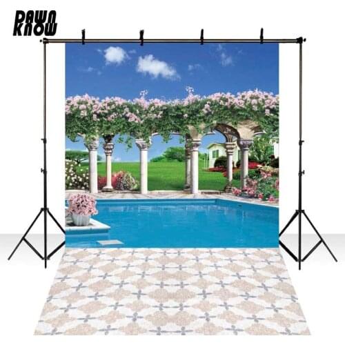 Swimming pool Vinyl cloth photography backdrop Garden New Fabric Polyester background for Wedding photo studio S1794