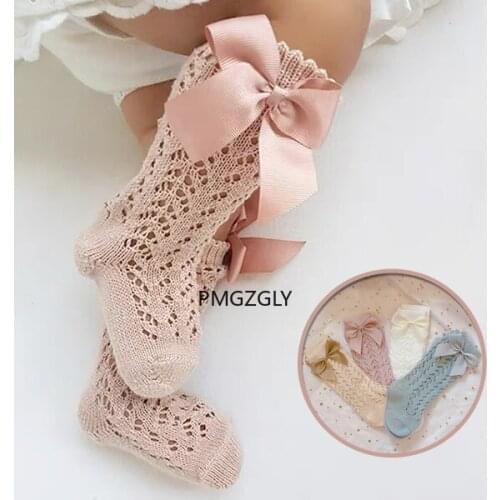 Baby Bow Cotton Mesh Breathable Socks Baby Girl Socks Toddler Newborn Infant Non-slip Baby Girls Socks 0-3 years cheap stuff