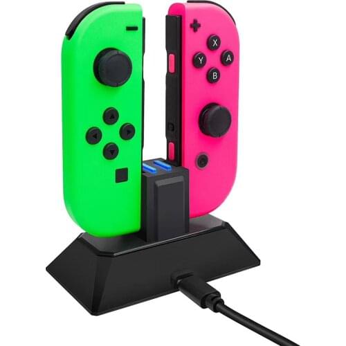 2 In 1 Charger Dock For NS Switch Joy-Con Controllers LED Charger Handheld Game Console USB Charging Stand for Nintend Switch