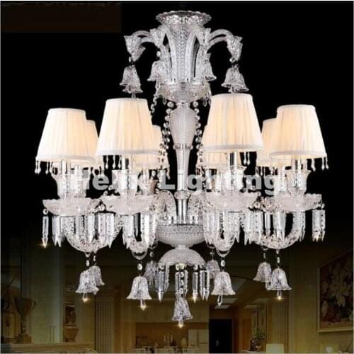 Hot Selling New Arrival Modern Clear Luxurious K9 Clear Crystal Chandelier 6/8/10Arms K9 Class A K9 Crystal Chandeliers AC E14