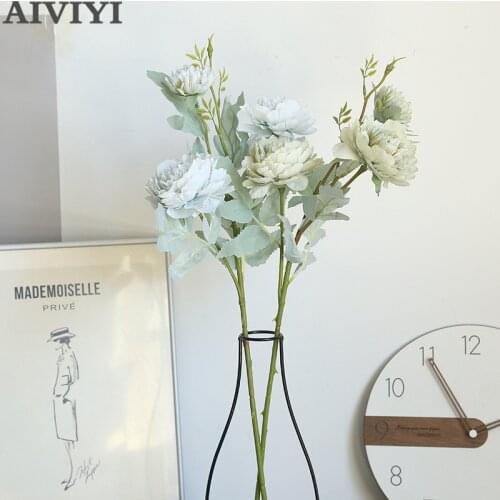 Artificial silk peony artificial flower for wedding decoration peony flower bouquet family party decoration fake flower