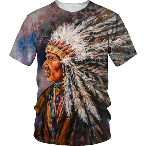 Indian Culture 3D Print Men T-shirt 2021 Summer New O Neck Short Sleeve Tees Tops 3D Style Male Clothes Fashion Casual T-shirts