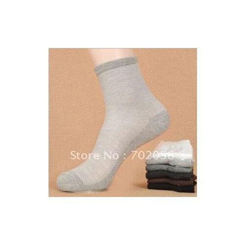 Mens solid summer cotton socks Plain Sock 100pairs/lot #2431