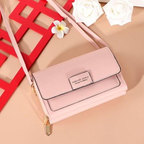 The new high-quality forever young lady multi-card position clutch bag large capacity messenger one-shoulder mobile phone bag