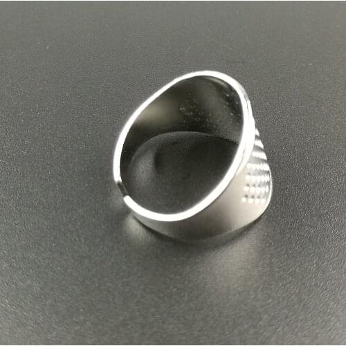 New 1 Piece Household Sewing DIY Tools Silver Ring Thimble Finger Protector Household Quilting Craft Accessories