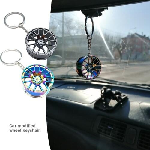 Wheel Rim Keychain Key Ring 3D Keychain Creative Accessories Auto Part Model Car Keyring Key Chain Auto Parts Decorations New