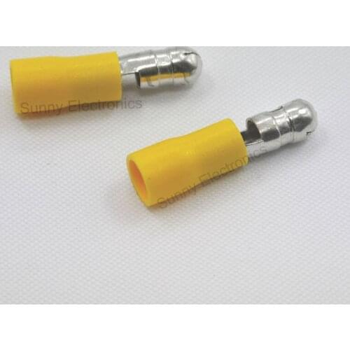 Wholesale1000x Yellow 12-10 GAUGE MALE BULLET WIRE CONNECTORS SPADES TERMINALS