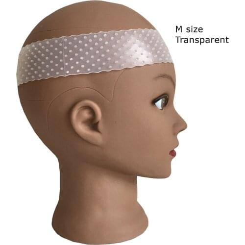Transparent Non Slip Adjustable Thin Silicon wig headband Transparent Lace Wig Grip band Elastic Salon Hair Styling Wig Holder