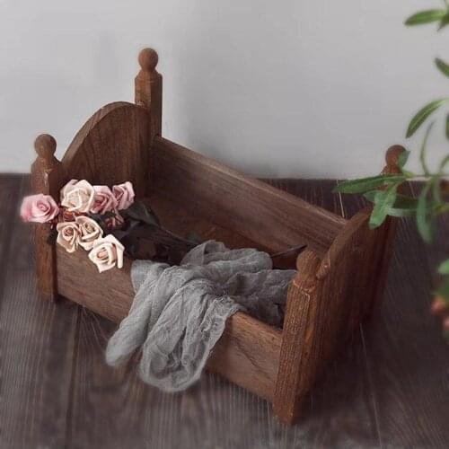 Newborn Props Photography Mini Wood Bed Detachable Wood Desk Tables Sofa Baby Photography Background Accessories Newborn Prop