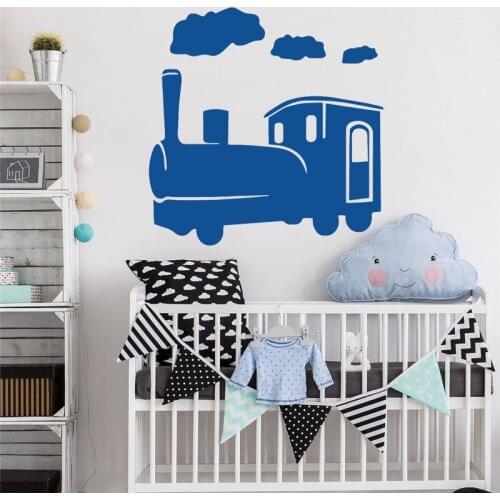 Removable Creative wall Stickers Cute Train For Kids bathroom Decorations Decal Nursery Boys Room Wall Decor Decals HY1638