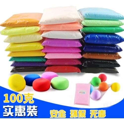 Ultralight Clay 36 Colors 100g Bulk Hand and Foot Inkpad Plasticine Handmade Color Clay Children Puzzle Class Clay Toys