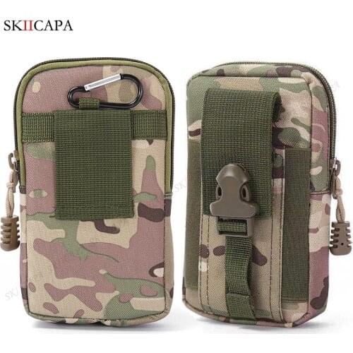 Tactical Molle Pouch Canvas Phone Bag for LG K62 W41 W31 Plus W11 K92 5G Q52 K52 K51 Stylo 6 5X Belt Clip Waist Bag Wallet Case