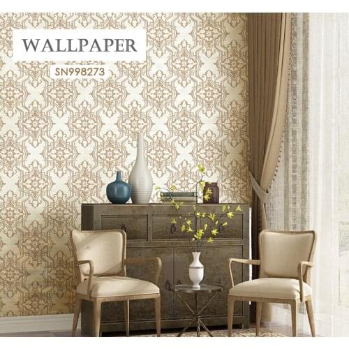 High Grade Luxury Embossed Texture 3D Damask wallpaper washable PVC Wall Paper