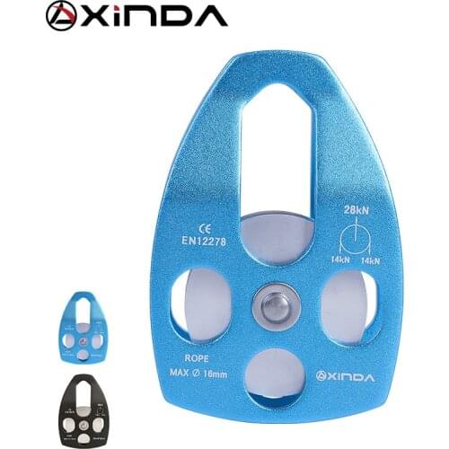 XINDA Professional Pulley Gear Mountaineering Rock Climbing Rescue High Altitude Carriage Rescue Pulley Sheave with Swing Plate