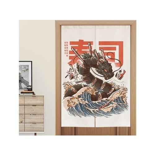 Japanese Style decorative door curtain fabric cloth home screens partition bathroom sushi kitchen restaurant curtains Noren