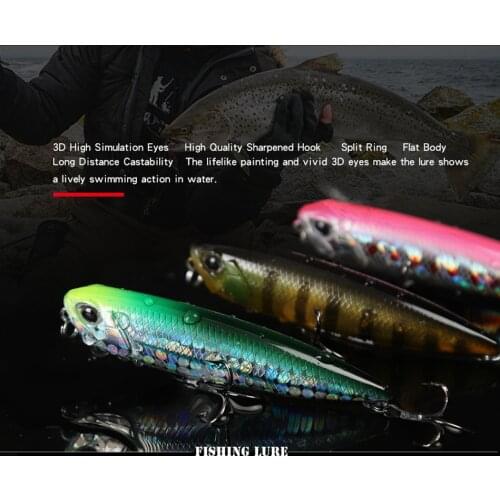 1PCS Fishing Lures Fishing Pencil 65mm/100mm Stickbait Bait Sinking Seabass Predator Fish Long Cast Needle Bait Fishing Tackle