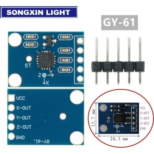 10PCS GY-61 ADXL335 three-axis accelerometer tilt angle module alternative MMA7260 MODU